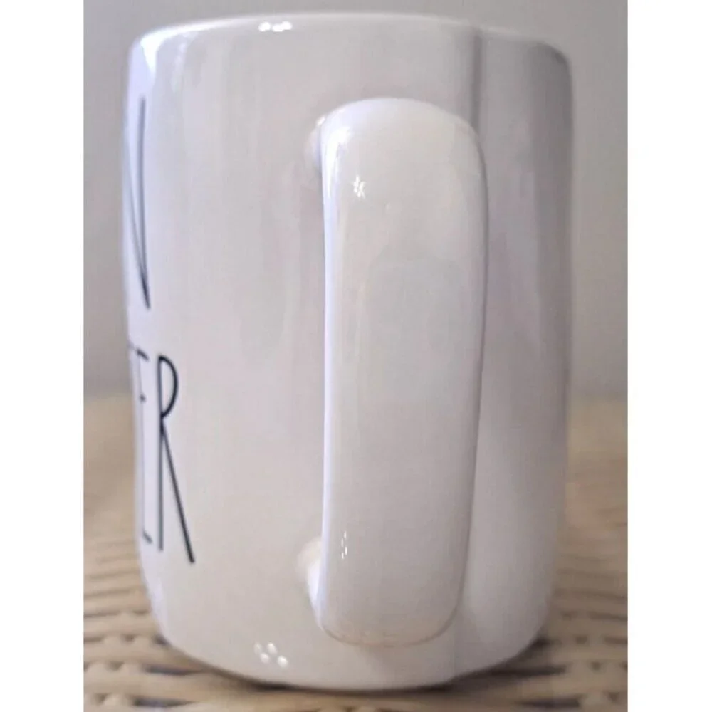 Dunn Hunter Rae Dunn Artisan Collection 20 oz. White Mug Dark Green Lettering
